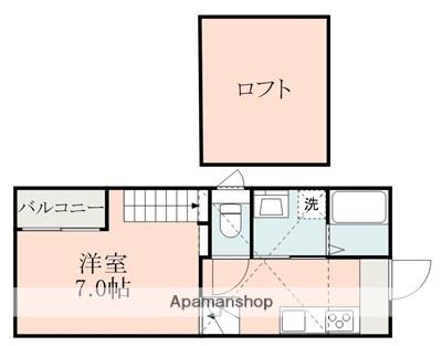 グランクリュ龍田(1K/2階)の間取り写真