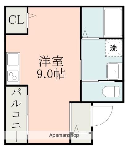 ラヴィ八景水谷(ワンルーム/1階)の間取り写真
