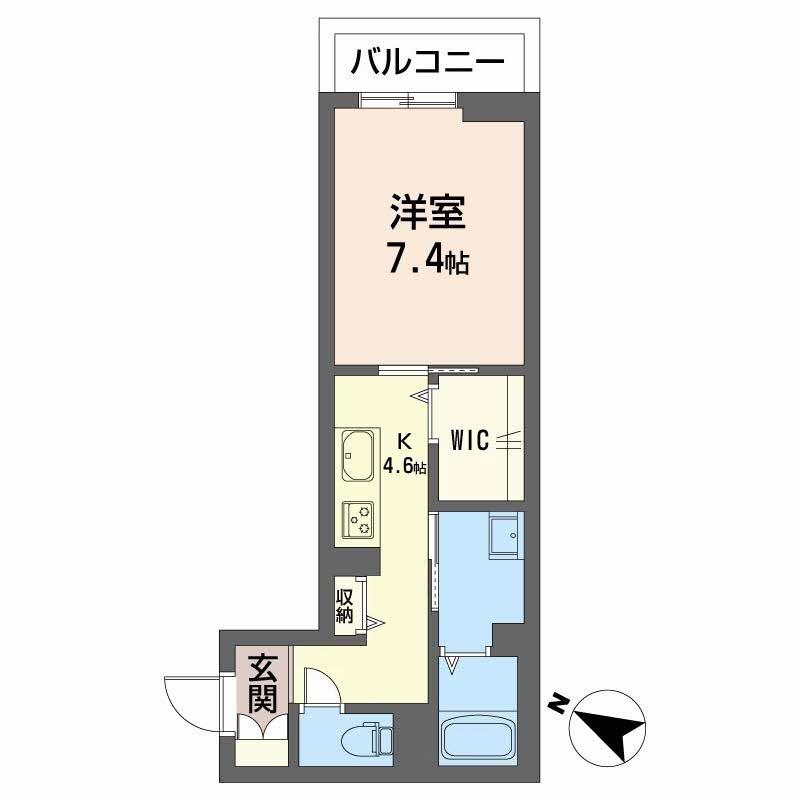 PARADISO本荘(1K/3階)の間取り写真