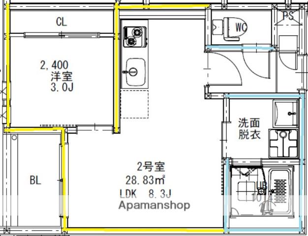 R-SMART JI & HE(1LDK/2階)の間取り写真