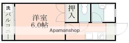 レジデンス渡鹿 A棟(1K/3階)の間取り写真