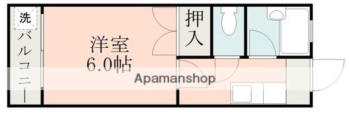 レジデンス渡鹿 A棟(1K/2階)の間取り写真