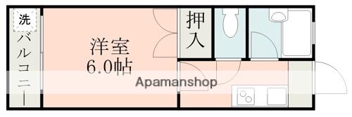 レジデンス渡鹿 A棟(1K/3階)の間取り写真