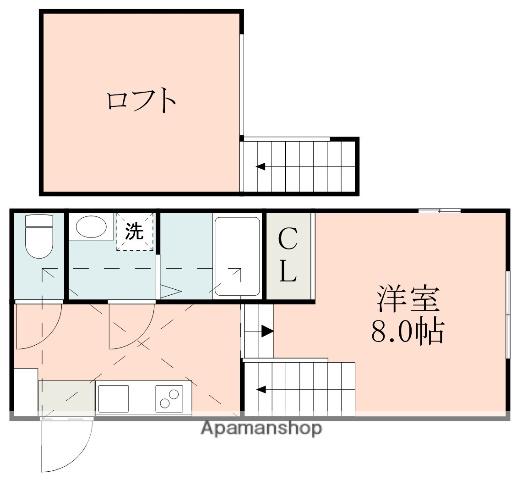 POSH YOKOTE(1K/2階)の間取り写真