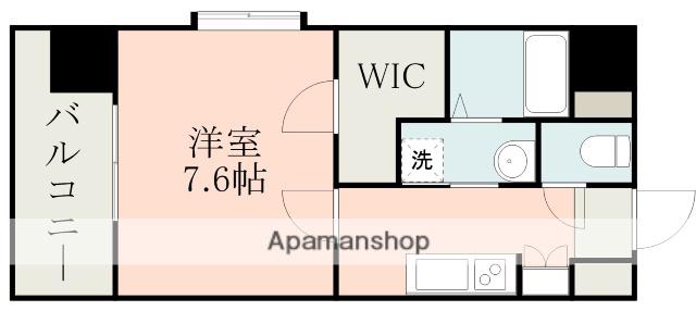 アン グランデ(1K/4階)の間取り写真