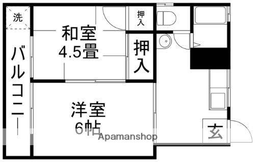 ベルツリーハイツ(2K/2階)の間取り写真