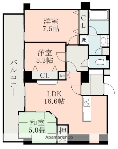 LA CHIC CERISE(3LDK/13階)の間取り写真