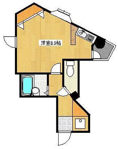 クロノス18三軒町(ワンルーム/7階)の間取り写真