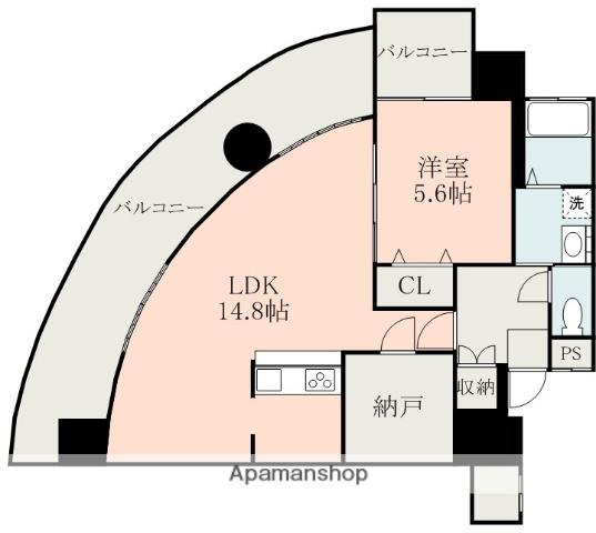 グレイスピア(1SLDK/6階)の間取り写真