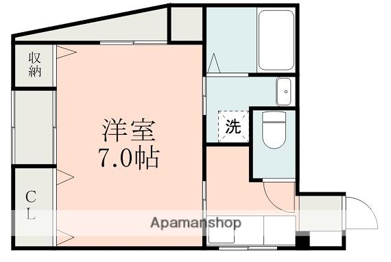 ヴィサージュ大江2(1K/4階)の間取り写真