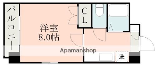 マーカス水前寺北(1K/5階)の間取り写真