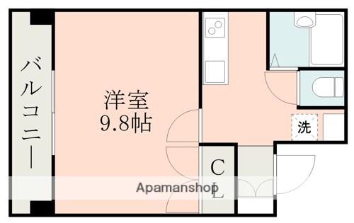 カムズ水前寺(1K/3階)の間取り写真