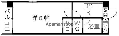 アビテ水前寺(1K/3階)の間取り写真