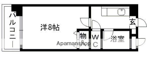 アビテ水前寺(1K/5階)の間取り写真