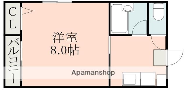 コーポラスチェリー(1K/2階)の間取り写真