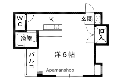 HOUSE安全地帯(ワンルーム/2階)の間取り写真