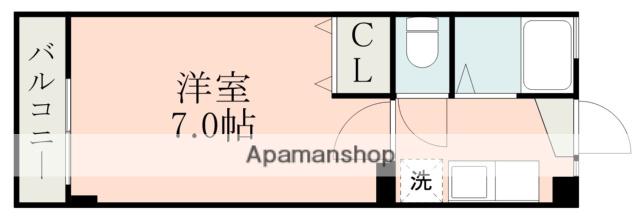 ジュネスイトウ(1K/3階)の間取り写真
