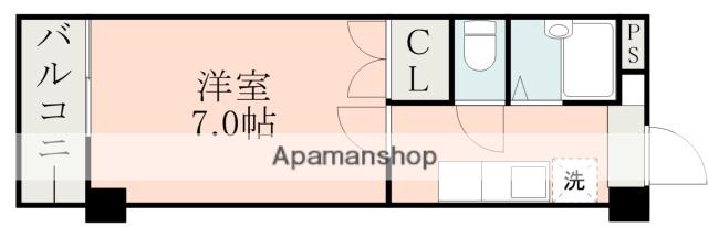 マーカス川鶴(1K/4階)の間取り写真