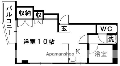 ハイムセラ第6ビル(ワンルーム/2階)の間取り写真