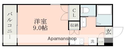 コスモ第2ビル(ワンルーム/1階)の間取り写真