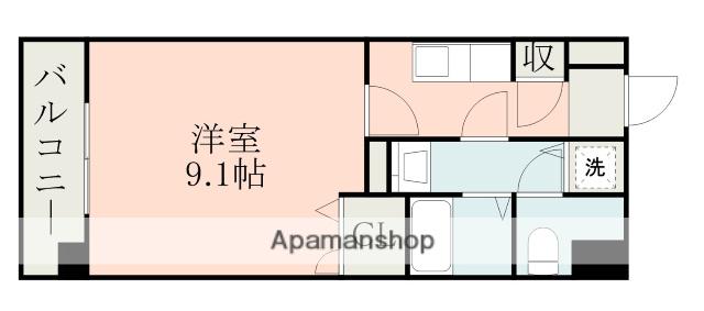 ドリームT・5坪井(1K/4階)の間取り写真