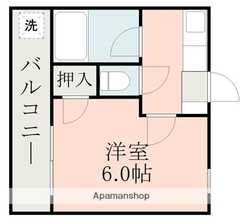 ACT・M(1K/2階)の間取り写真