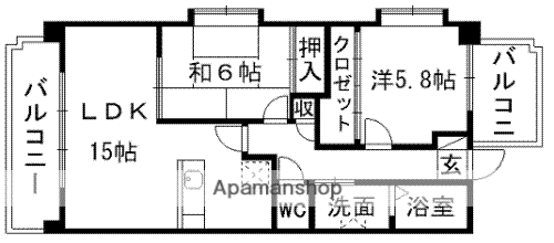 REGALO21(2LDK/4階)の間取り写真