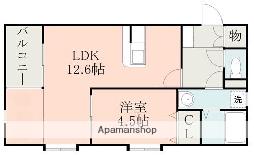ルノワール水前寺(1LDK/1階)の間取り写真