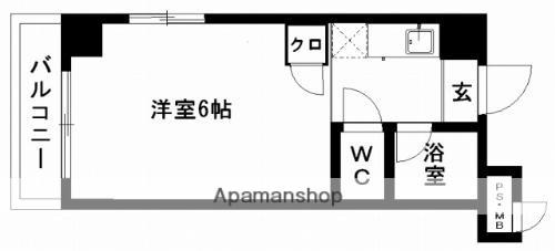 キャッスルマンション(ワンルーム/2階)の間取り写真