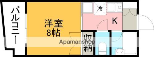 ゴールデン東海(1K/4階)の間取り写真