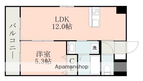 クイール世安(1LDK/8階)の間取り写真