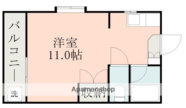 メゾンドソフィア尾ノ上(ワンルーム/4階)の間取り写真