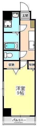 ヴェルデシオン(1K/2階)の間取り写真