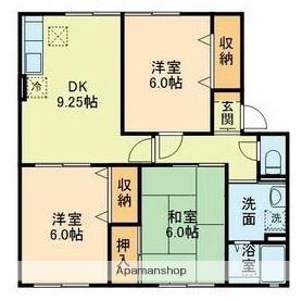サンガーデン下硯川A(3DK/1階)の間取り写真