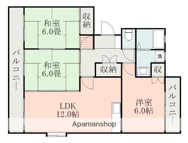 エトワール西田(3LDK/3階)の間取り写真