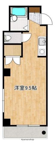 ユニテック島崎(ワンルーム/3階)の間取り写真