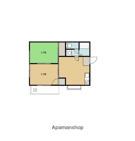 エクシードまつお(2DK/2階)の間取り写真