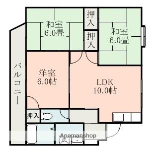 サカエハイツ(3LDK/3階)の間取り写真