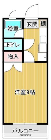 プラージュ桜公園(1K/3階)の間取り写真