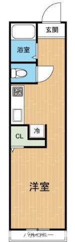 サンライト水前寺(ワンルーム/3階)の間取り写真