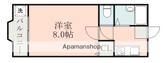 オーファス健軍(1K/3階)の間取り写真