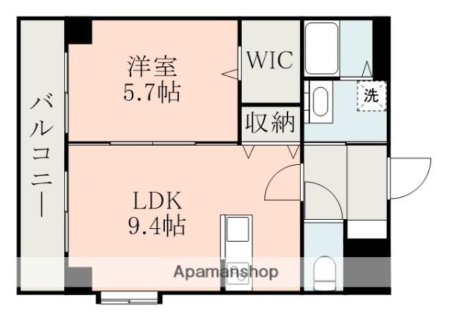 LA PAISIBLE(1LDK/2階)の間取り写真