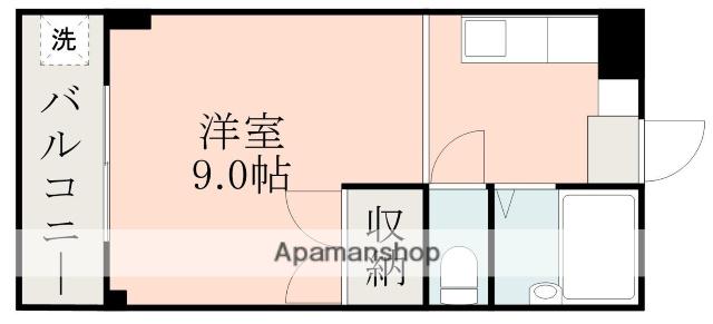 フレンドハイツ(ワンルーム/1階)の間取り写真