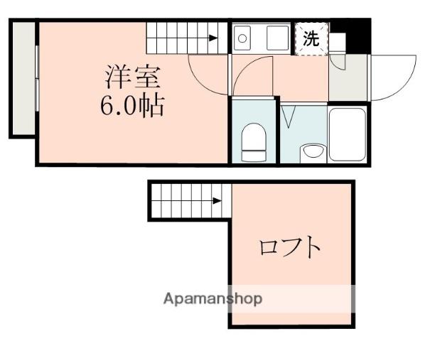 アップルハウス帯山(1K/1階)の間取り写真