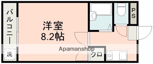 アビタシオン黒髪(1K/8階)の間取り写真