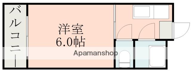 ラ・シエロ託麻本通(1K/2階)の間取り写真
