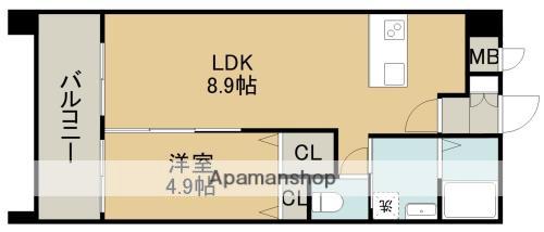 S-FORT平成けやき通(1LDK/6階)の間取り写真