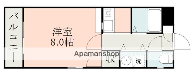 KKマンション(1K/3階)の間取り写真