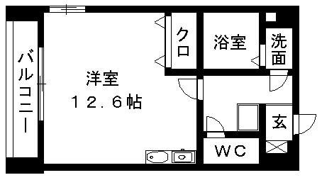 EFビル(ワンルーム/2階)の間取り写真