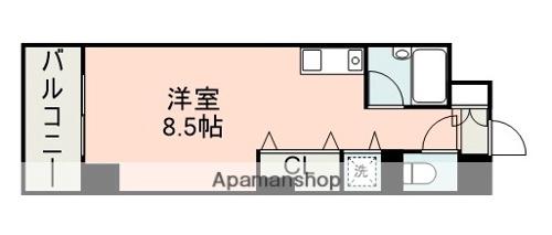 MRRくまもとRESIDENCE(ワンルーム/8階)の間取り写真